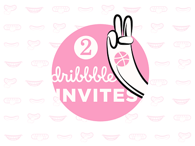 Dribbble invites design dribbble dribbble invite graphic illustration invitation pink smile stf