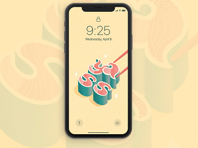 Yass Sushi Lettering Free Wallpaper food food illustration food lettering food type hand lettering lettering phone phonewallpaper sushi typography wallpaper