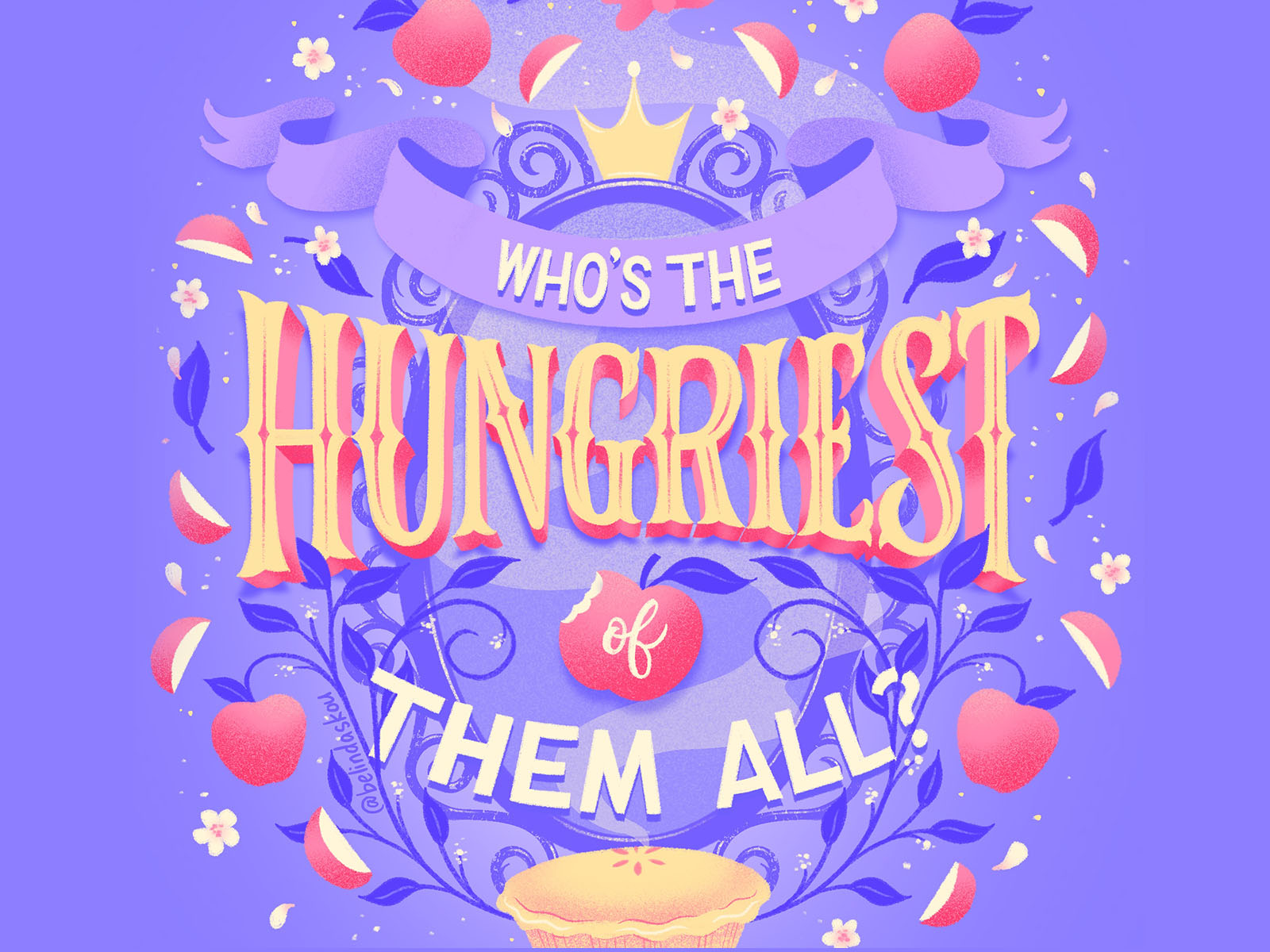 Hungrily Ever After: Snow White Lettering by Belinda Kou on Dribbble