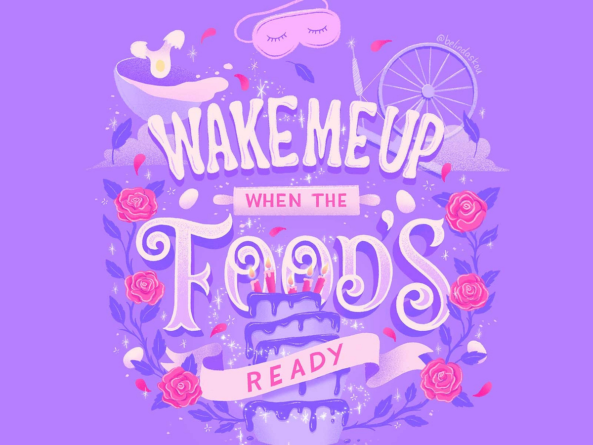 Hungrily Ever After: Sleeping Beauty Lettering by Belinda Kou on Dribbble