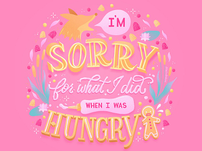 Hungrily Ever After: The Gingerbread Man Lettering book book cover book cover art book covers fairy tale fairy tales fairytale fairytales food food illustration food lettering food type hand lettering illustration lettering lettering artist letters procreate typography