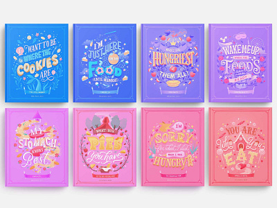 Hungrily Ever After Book Cover Art Collection book cover book cover art book cover illustration book covers books colorful books fairy tale fairy tales fairytales food food illustration food lettering food type hand lettering illustration lettering letters procreate typography