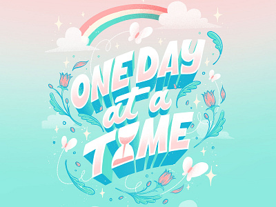 One Day at a Time Lettering