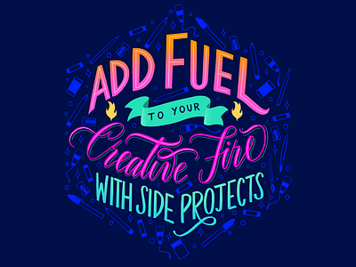 Creative Fire & Side Projects art creative fire drawing hand lettering lettering letters procreate side projects