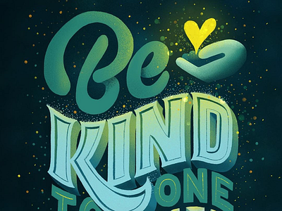Be Kind to One Another 3d letters be kind lettering light typography