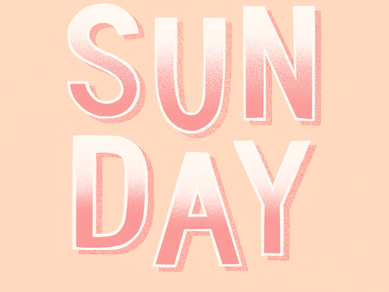 Sunday Funday funday hand lettering lettering procreate sunday sunday funday typography