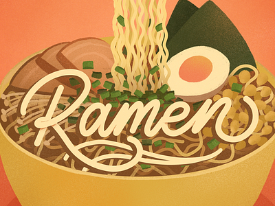 But first, ramen food food type lettering letters noodles ramen ramen noodles typography