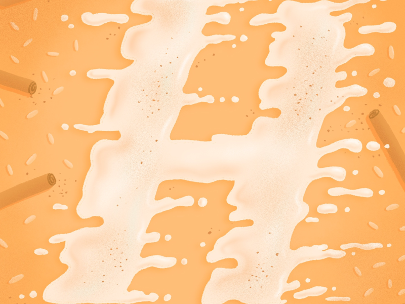 36 days of sweet type — H drink dessert food lettering food type food hand lettering letters alphabet cinnamon horchata