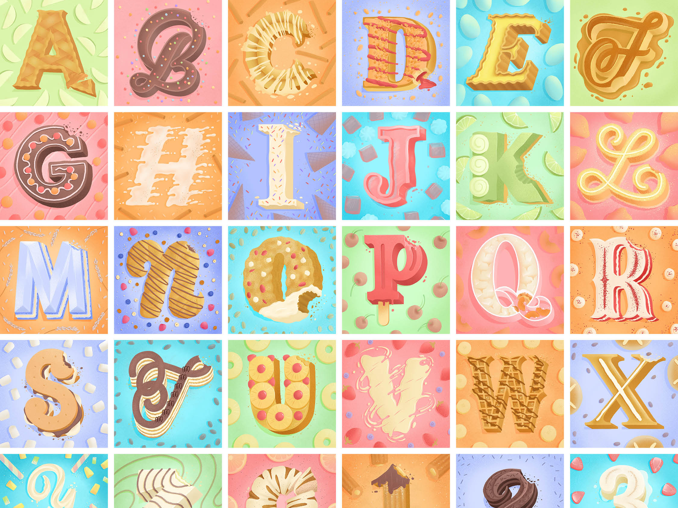 36 days of sweet type by Belinda Kou on Dribbble