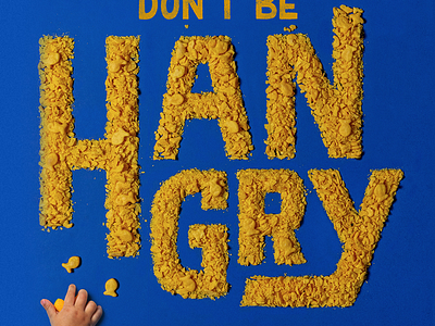 Don’t be hangry food food lettering food type goldfish hand lettering lettering tactile lettering tactile type