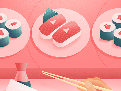 Choose what you consume: Youtube nigiri editorial editorial illustration food art food illustration nigiri red social media sushi sushi roll youtube