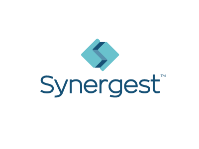 Synergest branding identity logo