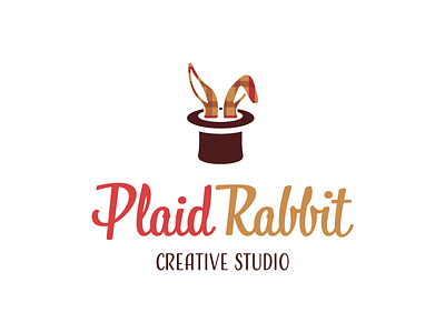 Plaid Rabbit branding hat logo plaid rabbit