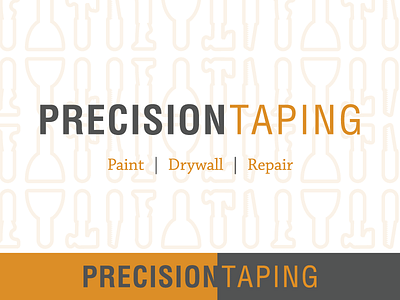 Precision Taping branding drywall icon identity logo paint tools