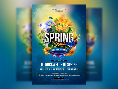 Spring Break Flyer Template