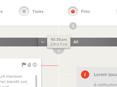 Collaborative button count icon label message switch time ui