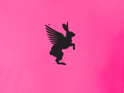 thunderbunny logo branding character kids logo mythical pink silhouette skatelogo sports