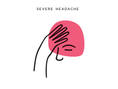 headache abstract awareness branding contour icon illustration medical pink symptoms