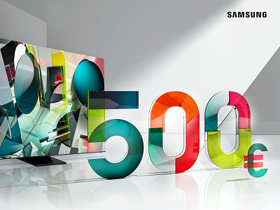 Samsung - Cashback QLED 500 3d art branding c4d cinema4d design maxon photoshop samsung vray