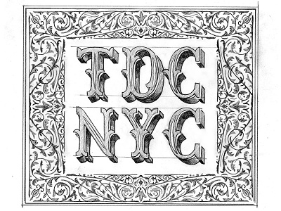Type Directors Club NYC filagree hand lettering nyc type directors club typography
