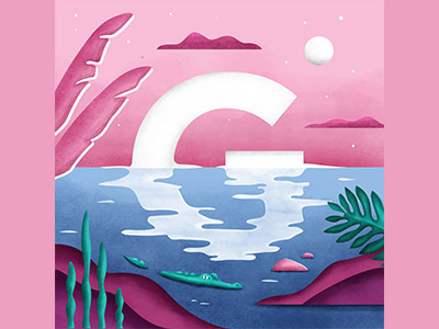 36 Days of Type _ Letter G 36 days of type alligator g hand lettering lettering water typography