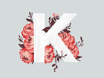 36 Days of Type _ Letter K 36 days of type floral hand lettering illustration k lettering procreate