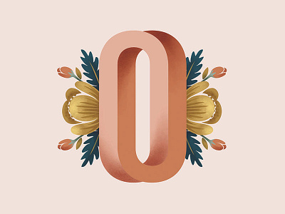 36 Days of Type _ Letter O 36 days of type floral hand lettering illustration lettering o