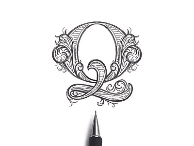 36 Days of Type _ Letter Q 36 days of type hand lettering illustration lettering pencil sketch q