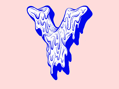 36 Days of Type _ Letter Y 36 days of type dripping type hand lettering illustration lettering slime y