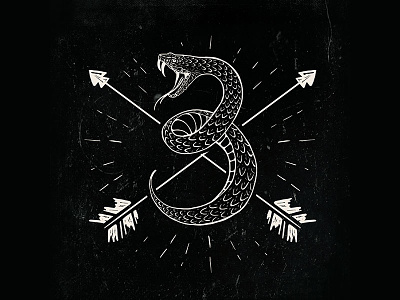 36 Days of Type _ Number 3 3 36 days of type grit hand lettering illustration lettering procreate snakes