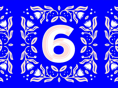 36 Days of Type _ Number 6 by Kasi Turpin on Dribbble