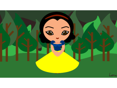 Snow White gif motion design princess