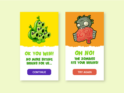 Daily011 - Flash Messages app brains game gaming flash message messages plants vs zombies ui zombies