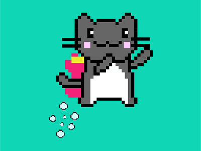 Cat Jetpack 8bits cat cat illustration character fun jetpack