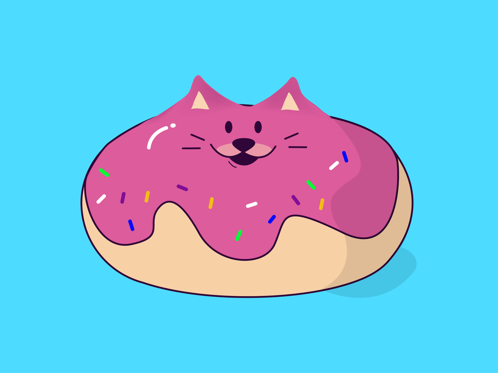 Donut Cat By Diana On Dribbble