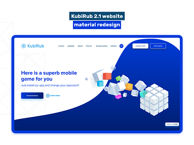 KubiRub website redesign design material design ui ui web uiux ux ux design web web design