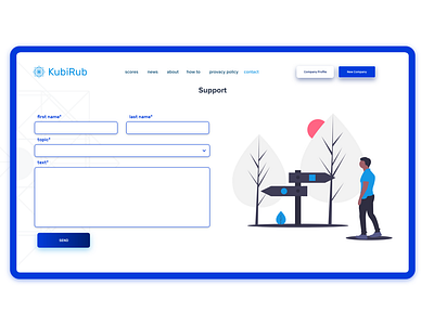 KubiRub Webiste redesign Support Page