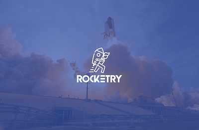Rocketry (Space academy) logo branding icon illustration logo typography vector