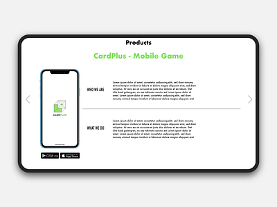 Teching website Product page