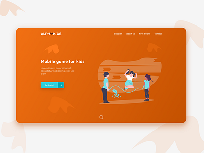 AlphaKids game - landing page #DailyUI #003days