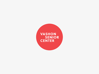 Vashon Senior Center Logo bold brand identity circle colors community center geometric icon logo minimal modern red redesign senior senior care wordmark