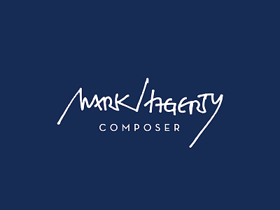 Mark Hagerty Logo brand identity branding composer illustration logo modern signature