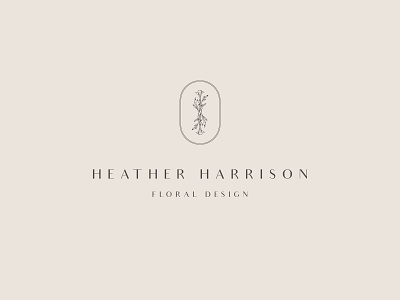 Heather Harrison Floral Designer Logo brand assets brand identity elegant floral flower logo