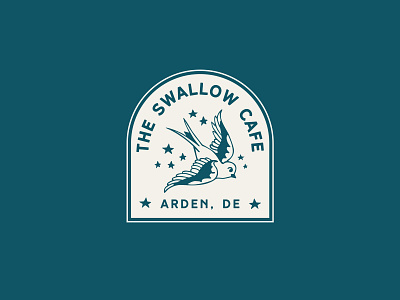The Swallow Cafe bird brand and identity cafe cafe logo logo swallow tattoo teal