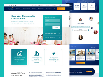 Chiropractic Consultation Website australia chiropractic chiropractor clean details features gradient healthcare homepage ui website website design