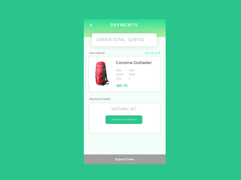 Payment Concept dailyui motion payment