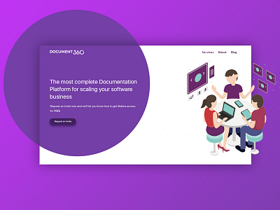[redesign] Document360 - Landing Page clean document360 illustration landing page redesign