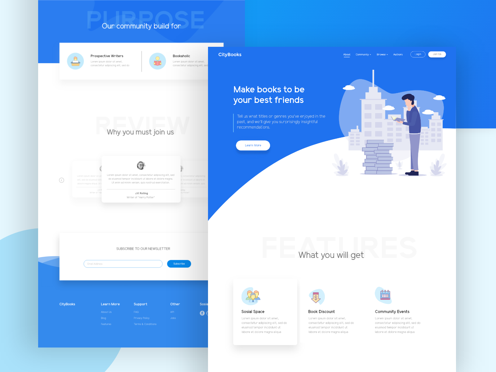 Citybooks Landing Page | #exploration by Muhammad Abdurrahman on Dribbble