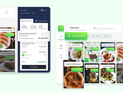 Restoranku - POS Cashier cashier clean dashboard exploration food food app foodie gradient menu restaurant