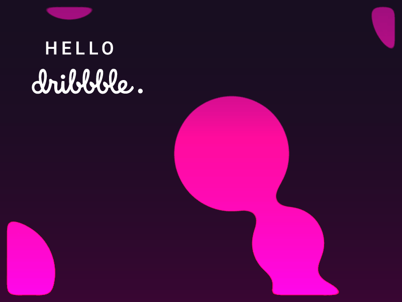 H E L L O dribbble animation bubbles cel debut lamp lava liquid motion organic pink space trippy